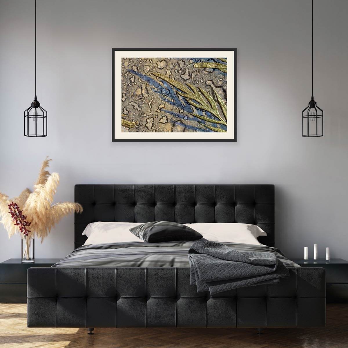 'Wisdom Leaves' - Impression of artwork in an interior setting. Available printed on archival paper (unframed).