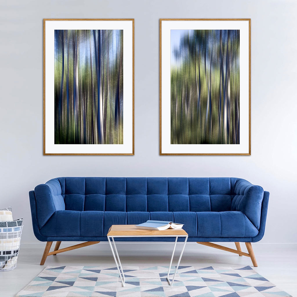 ‘Life Force II & I’ - Impression of artworks in an interior setting. Available printed on archival paper (unframed).
