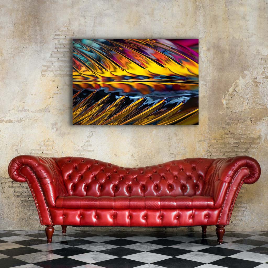 ‘Ribcage’ - Impression of artwork in an interior setting. Available printed on archival paper (unframed) & ready to hang metal.
