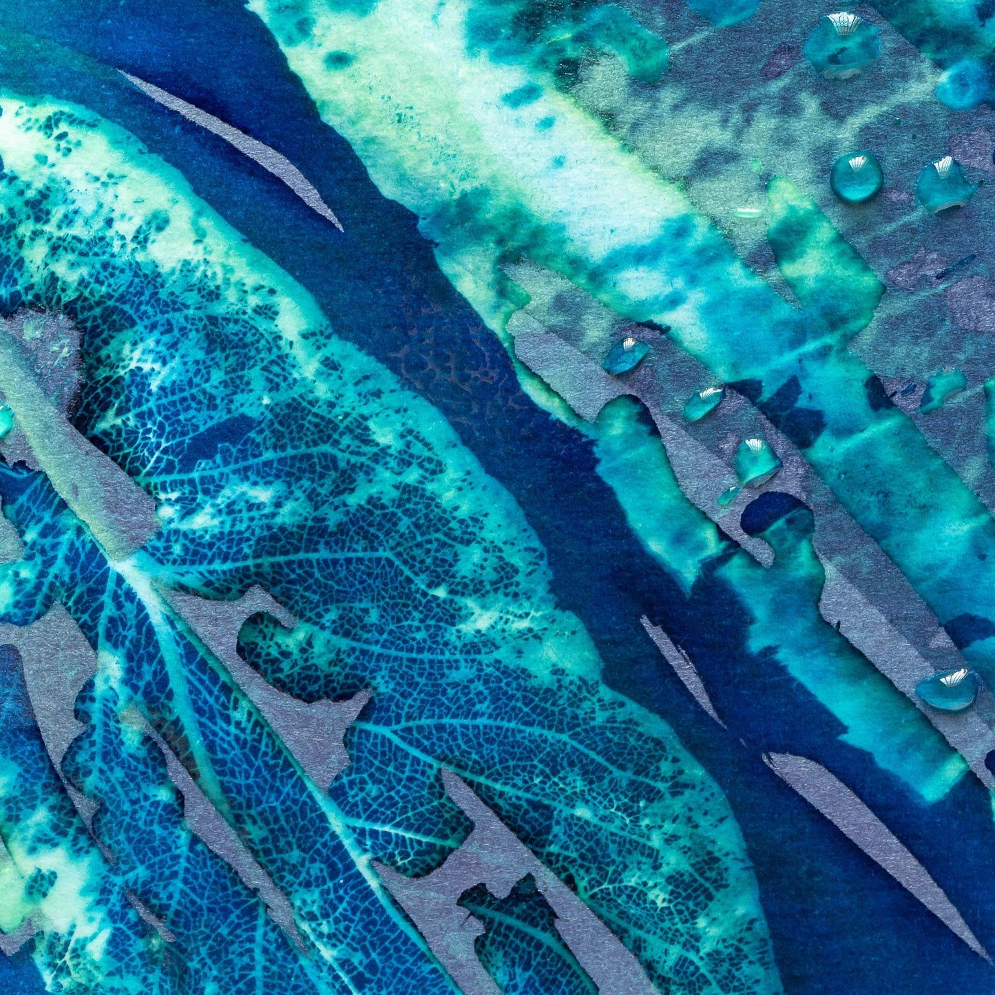 Close up detail of 'Aquatic Flight' by Virginie Harel.