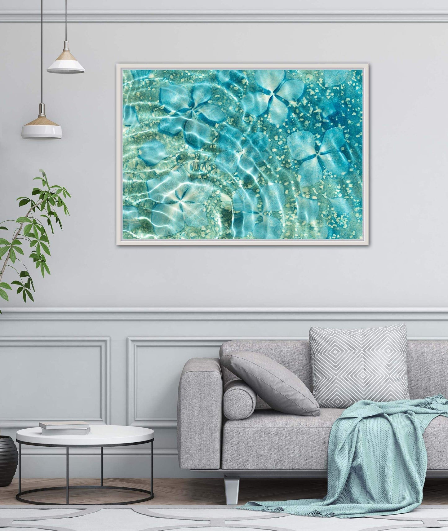 'Infinite Flow' - Impression of artwork in an interior setting. 