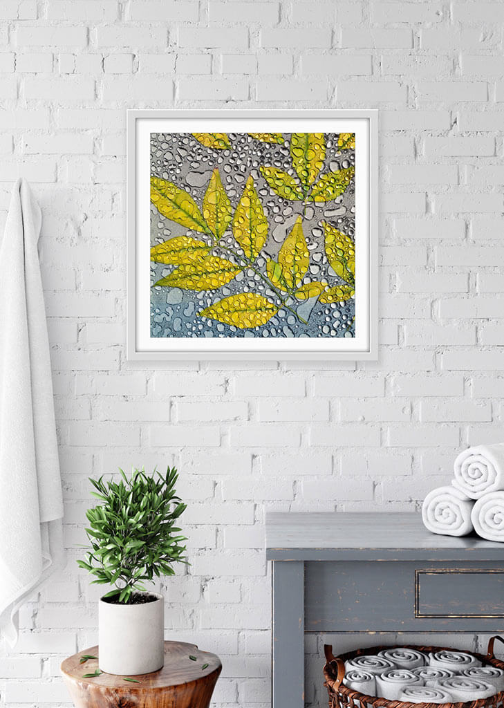 'Renewal' - Impression of artwork in an interior setting. Available printed on archival paper (unframed).