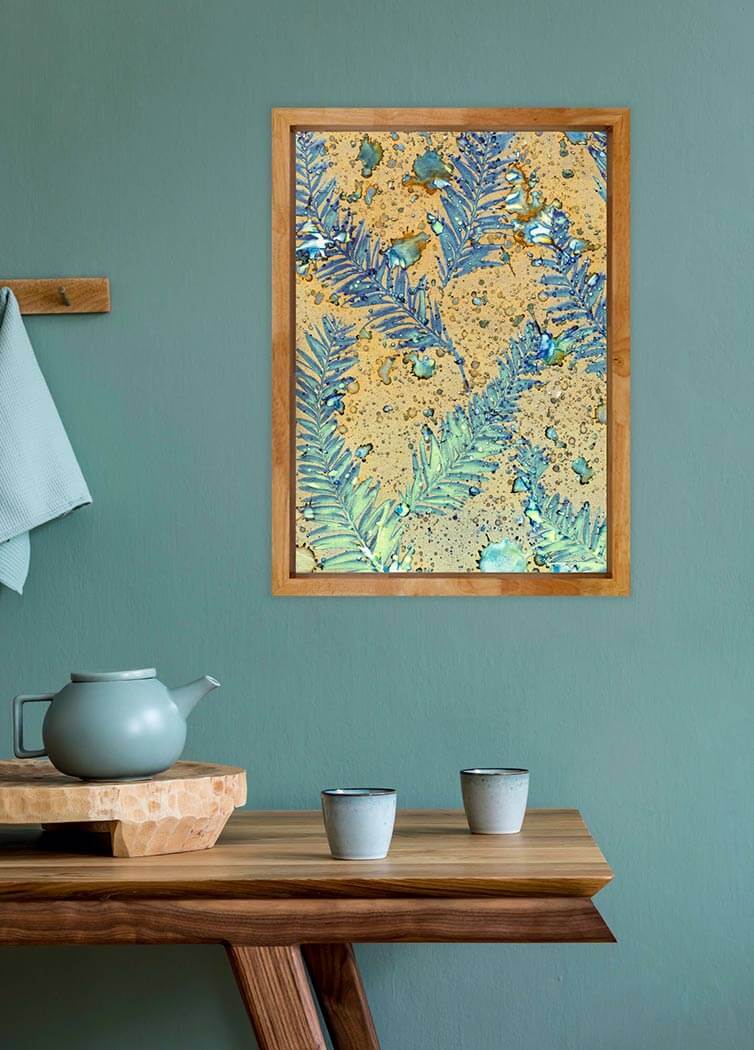 'Seasonal Growth' - Impression of artwork in an interior setting. Available printed on archival paper (unframed).