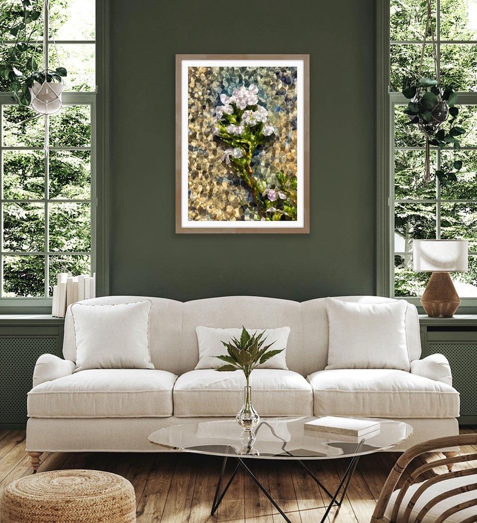 'Sunny Daze' - Impression of artwork in an interior setting. Available printed on archival paper (unframed).