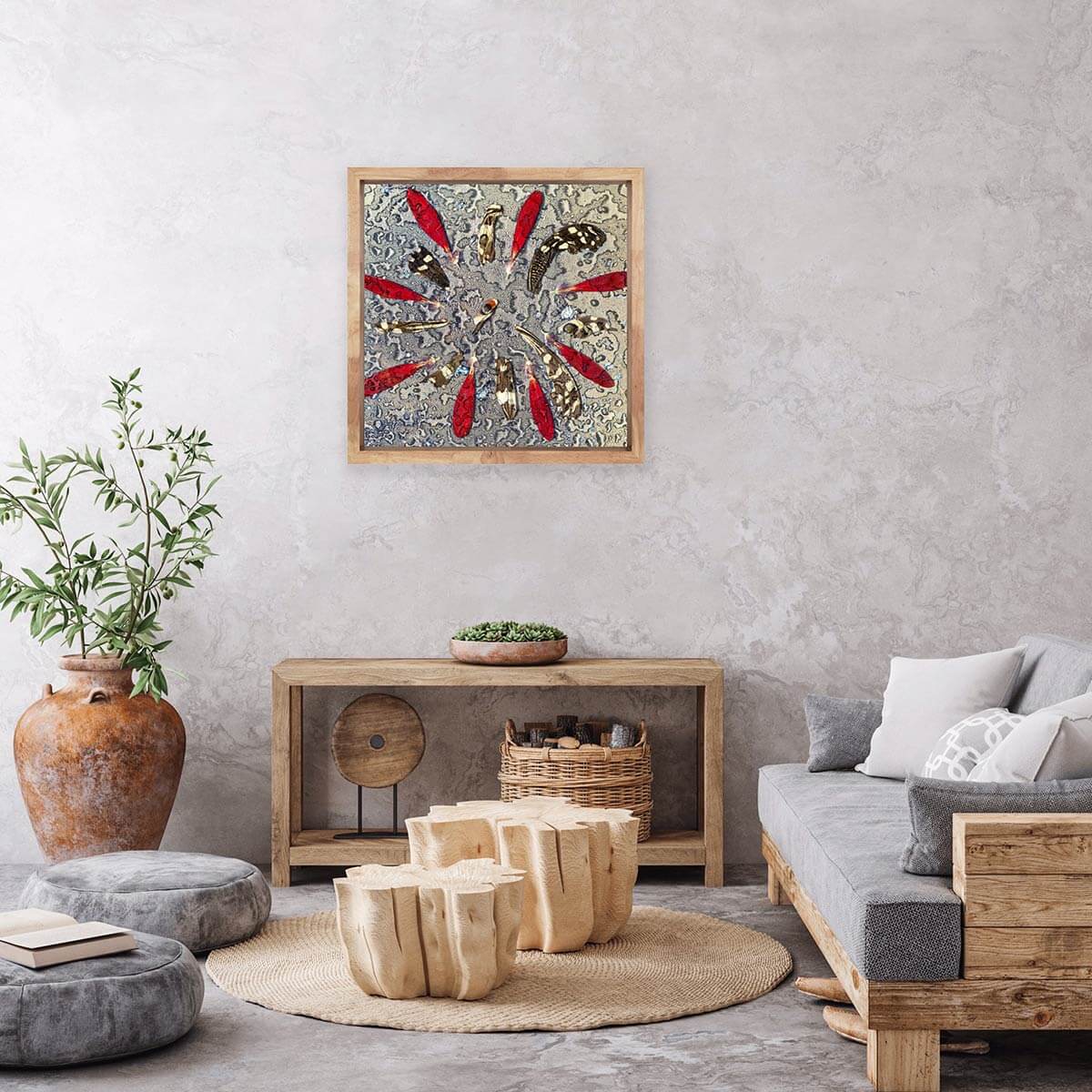 'Together' - Impression of artwork in an interior setting. Available printed on archival paper (unframed).