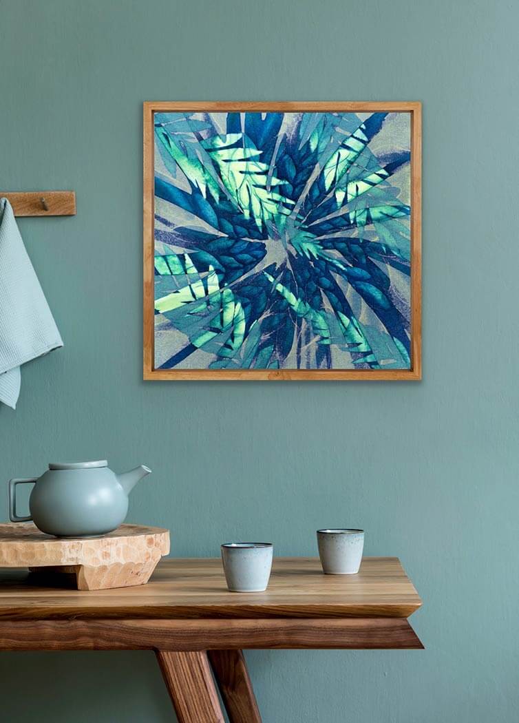 'Tropical Supernova' - Impression of artwork in an interior setting. Available printed on archival paper (unframed).