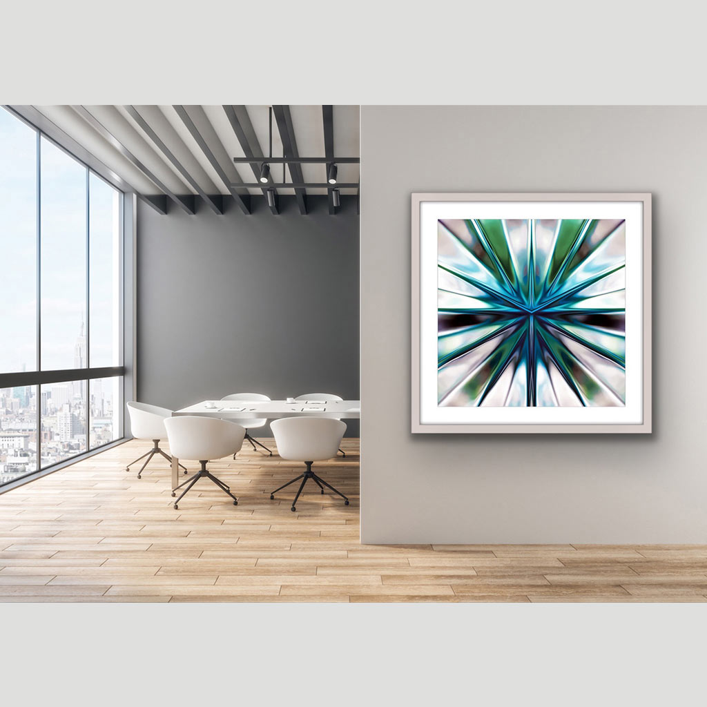 'Anemone Star I' - Impression of artwork in an interior setting. Available printed on archival paper (unframed) & ready to hang metal.