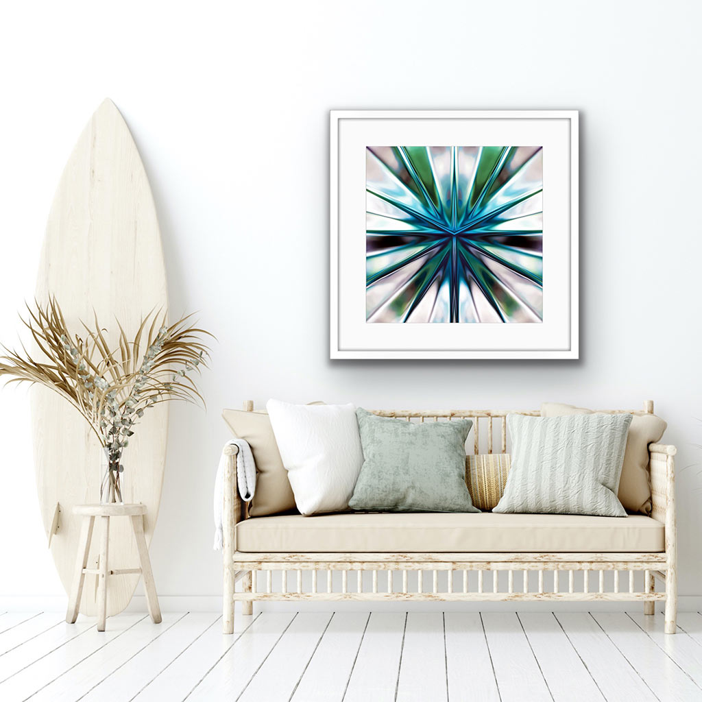 'Anemone Star I' - Impression of artwork in an interior setting. Available printed on archival paper (unframed) & ready to hang metal.