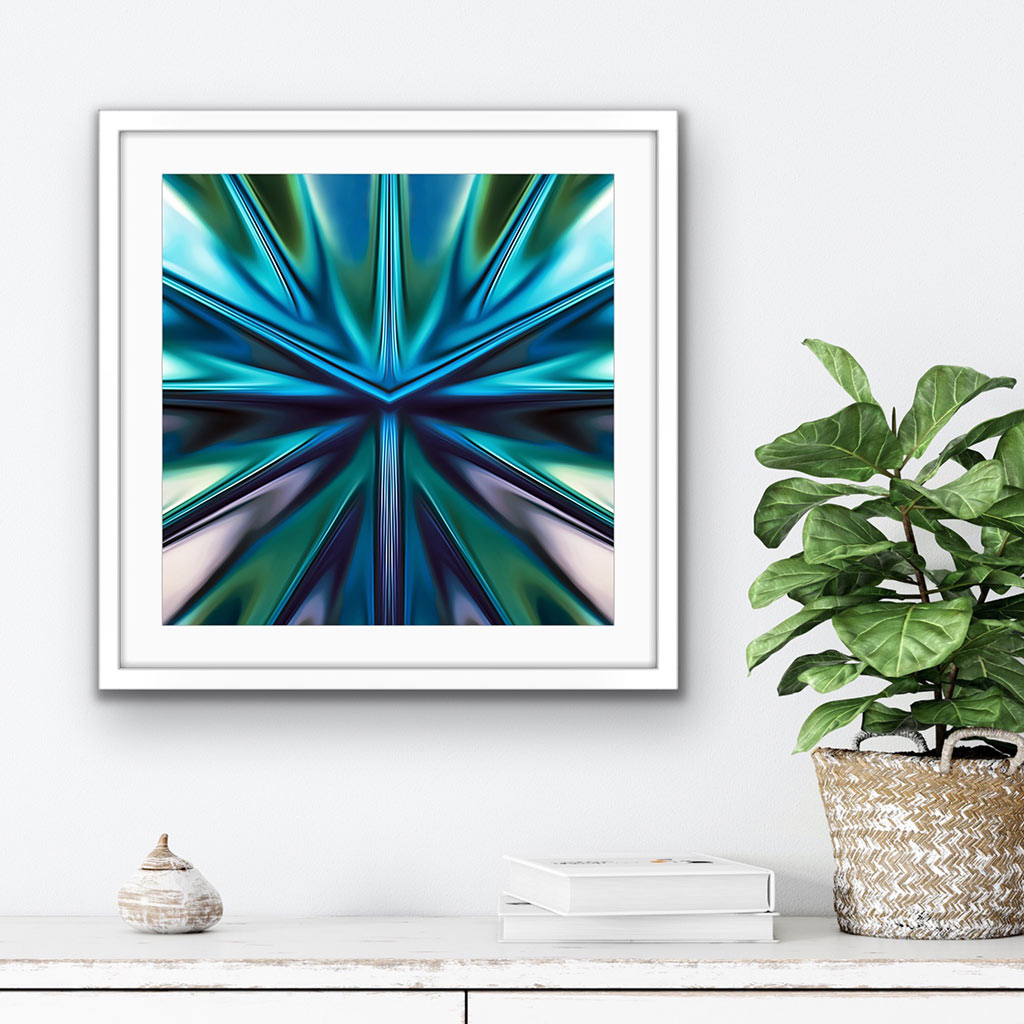 'Anemone Star II' - Impression of artwork in an interior setting. Available printed on archival paper (unframed) & ready to hang metal.