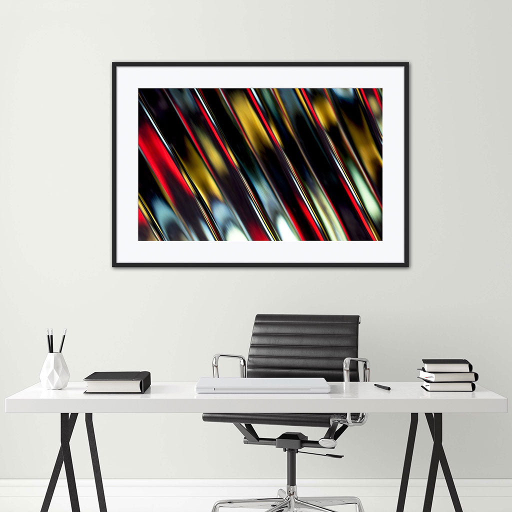 ‘Coral Snake’ - Impression of artwork in an interior setting. Available printed on archival paper (unframed) & ready to hang metal.