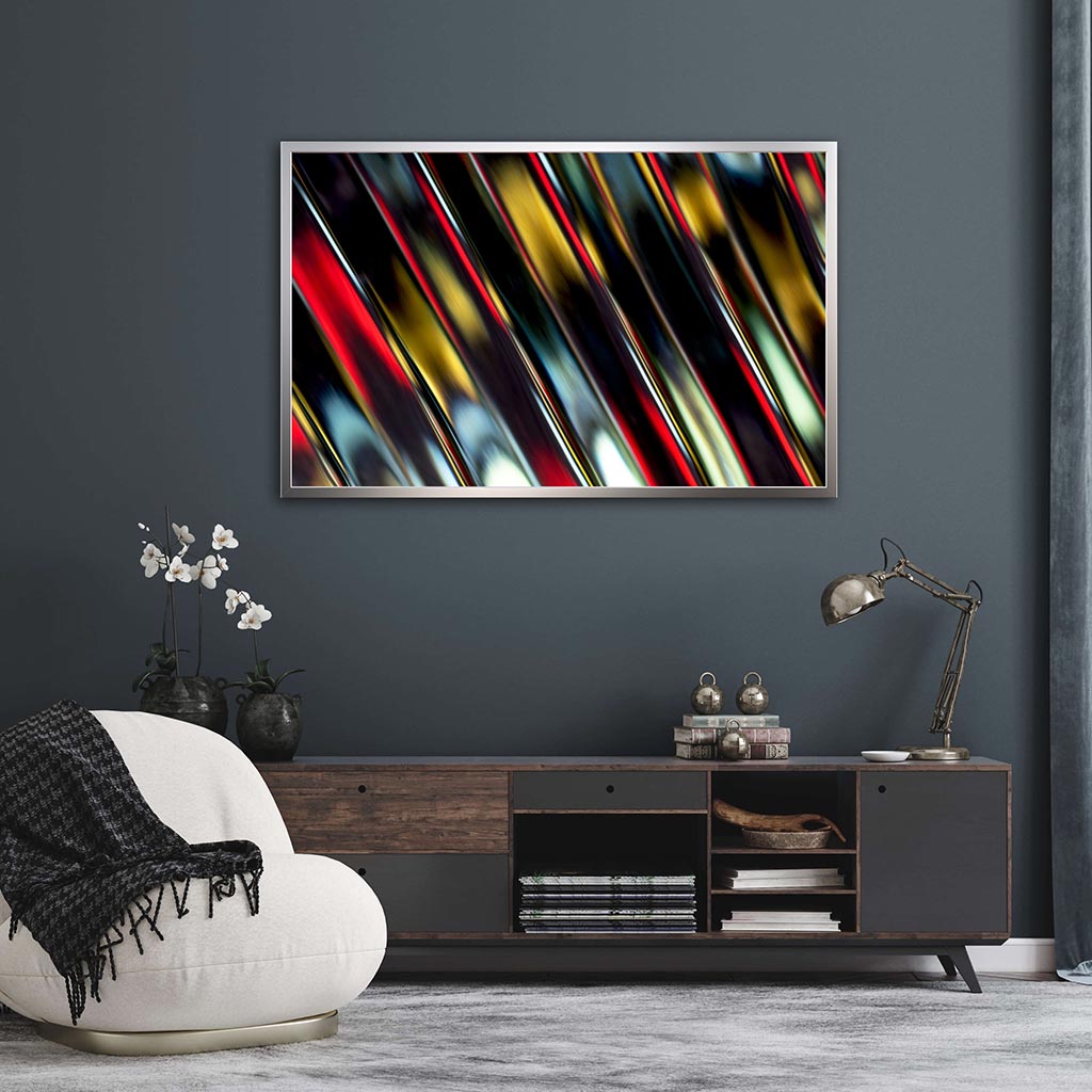 ‘Coral Snake’ - Impression of artwork in an interior setting. Available printed on archival paper (unframed) & ready to hang metal.