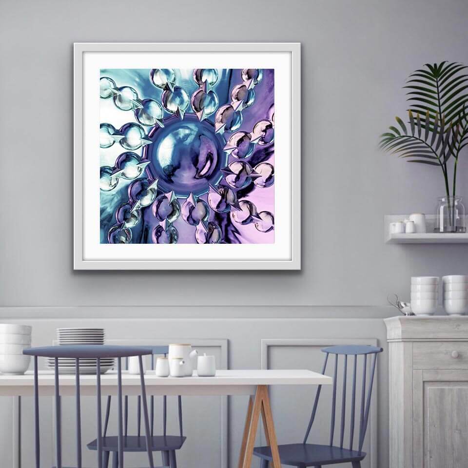 ‘Lunar Carousel’ - Impression of artwork in an interior setting. Available printed on archival paper (unframed) & ready to hang metal.
