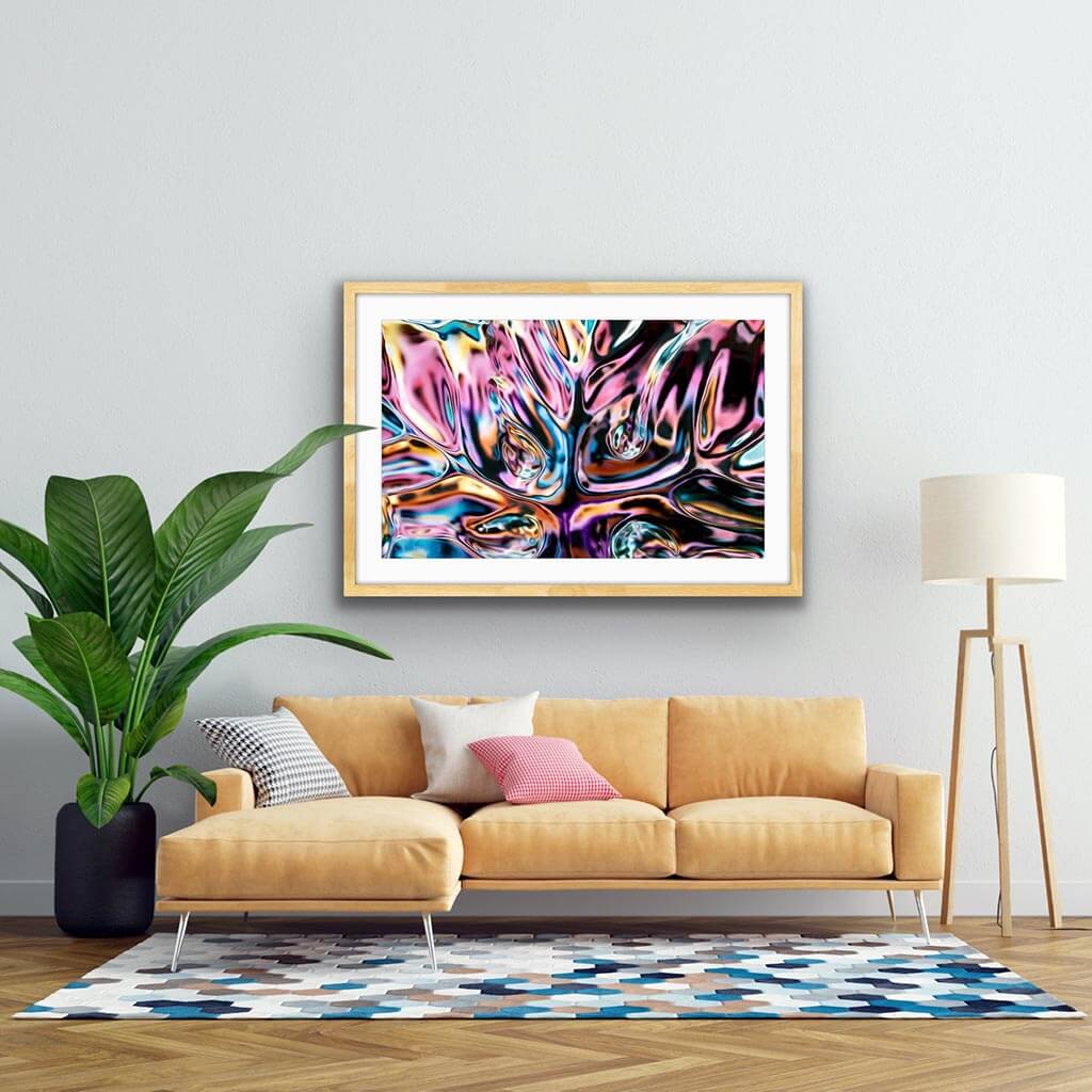 ‘Seasonal Flow II’ - Impression of artwork in an interior setting. Available printed on archival paper (unframed) & ready to hang metal.