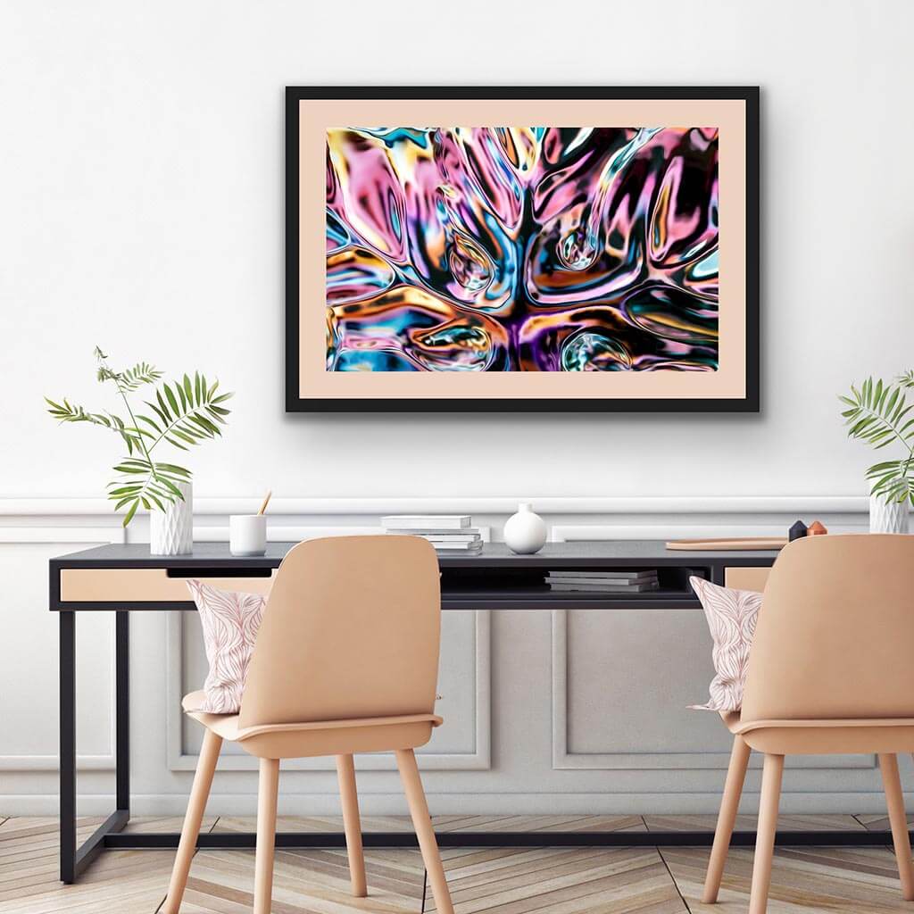 ‘Seasonal Flow II’ - Impression of artwork in an interior setting. Available printed on archival paper (unframed) & ready to hang metal.