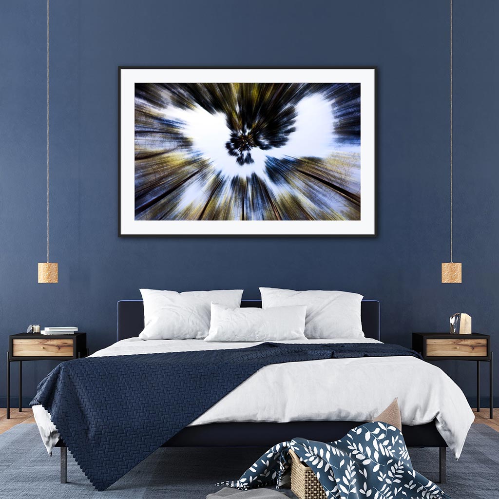 ‘Skyward’ - Impression of artwork in an interior setting. Available printed on archival paper (unframed).