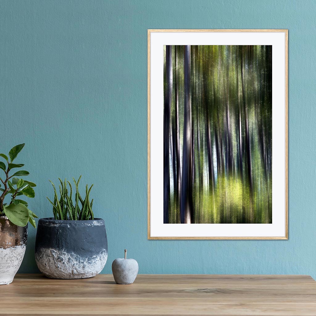 ‘Springing’ - Impression of artwork in an interior setting. Available printed on archival paper (unframed).