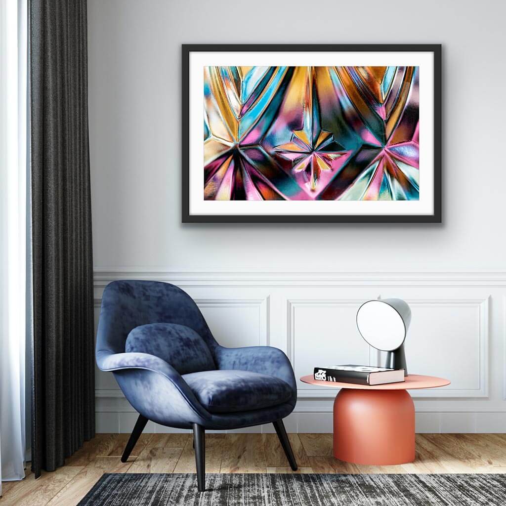 ‘Starflight’ - Impression of artwork in an interior setting. Available printed on archival paper (unframed) & ready to hang metal.