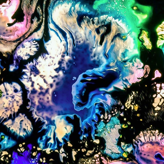 ‘Intergalactic Ebb & Flow (Up Close III)’ by iSpyVenus Art & Photography (cropped image). Available printed on archival paper (unframed) & ready to hang metal.